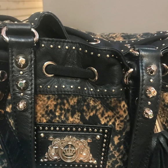 Juicy Couture satchel purse snakeskin velour - Picture 7 of 8